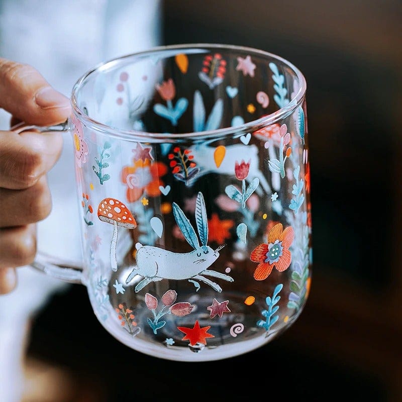 Forest Animals Glass Mug