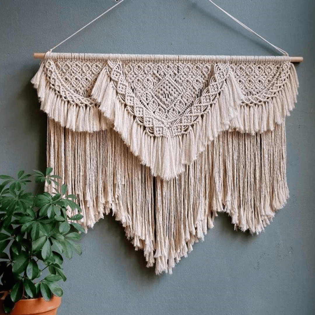 Geometric Pattern Macrame Wall Hanging