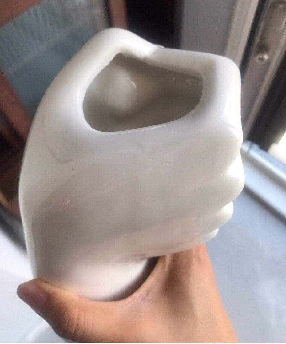 Hand Shaped Flower Vase