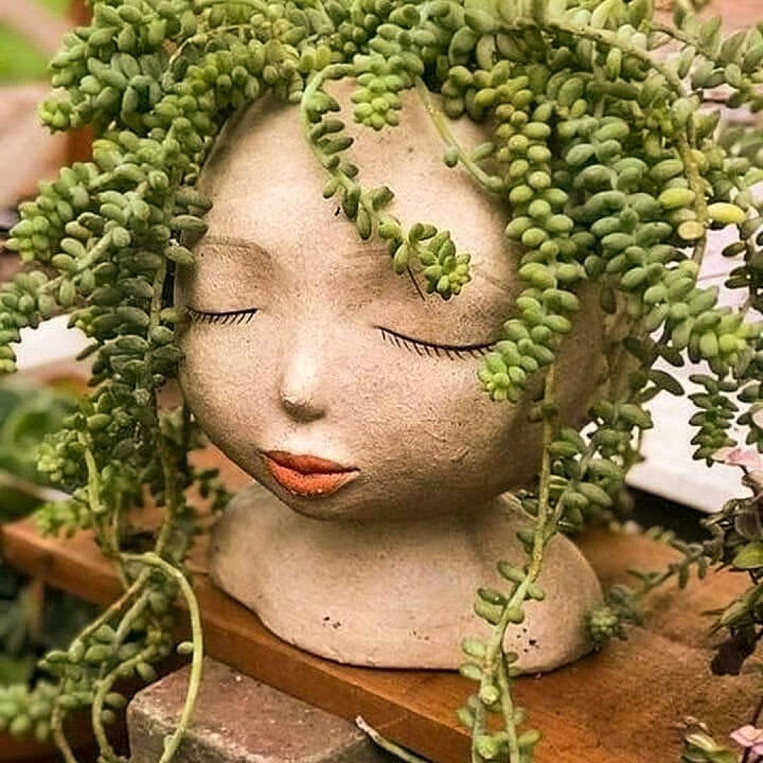 Lady Of The Flowers Head Planter