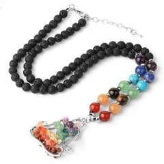 Natural Crystal Stones Yoga Pose Necklace