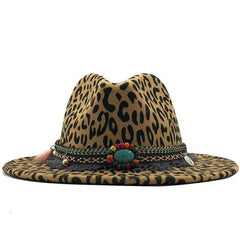 Leopard Print Jazz Hat