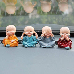 Little Monk Figurines 4pc Set