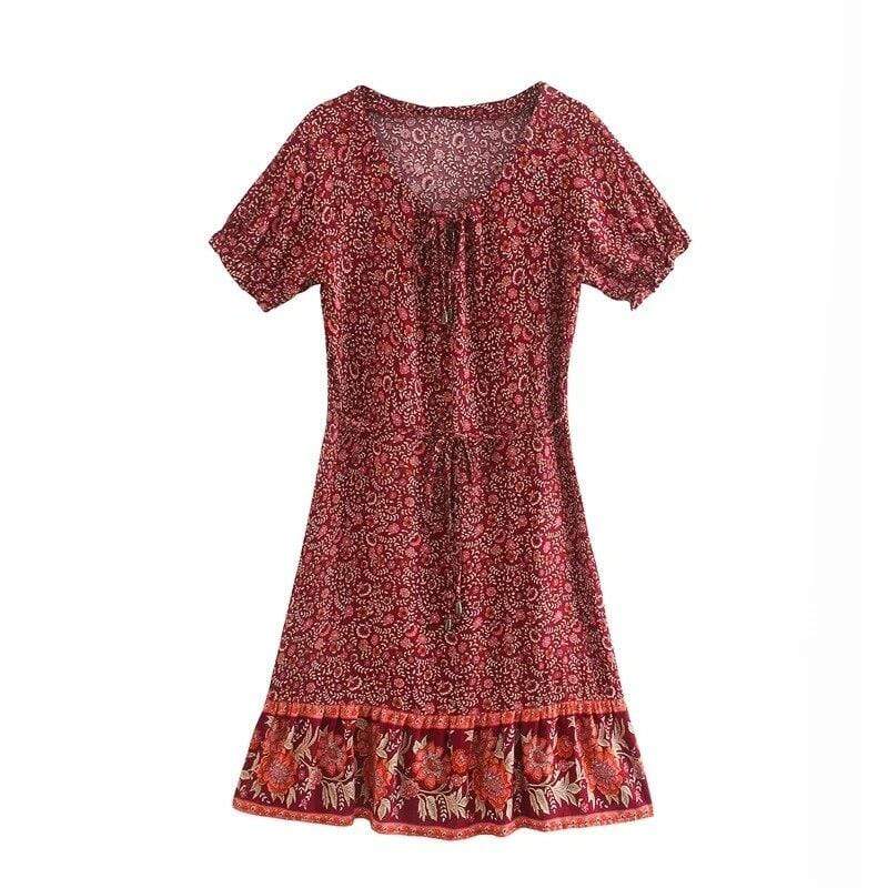 Idre Midi Dress in Red