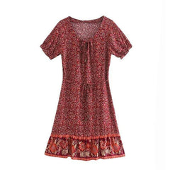 Idre Midi Dress in Red