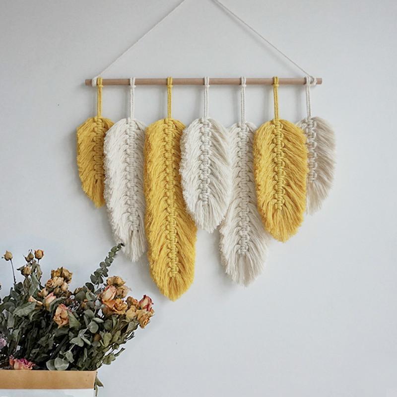 Macrame Feather Wall Hanging