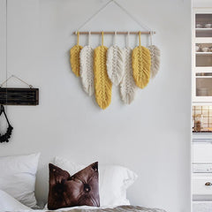 Macrame Feather Wall Hanging