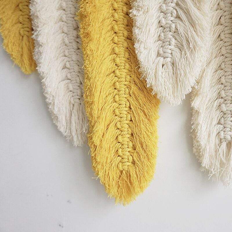 Macrame Feather Wall Hanging