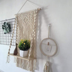 Macrame Plant Shelf & Pot Holder