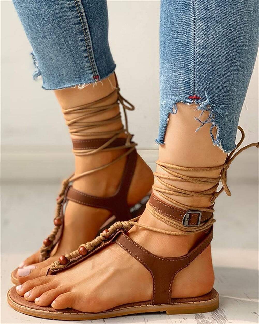 Manuella Lace Up Sandals