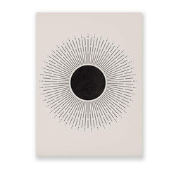 Mid-Century Black Sun Print