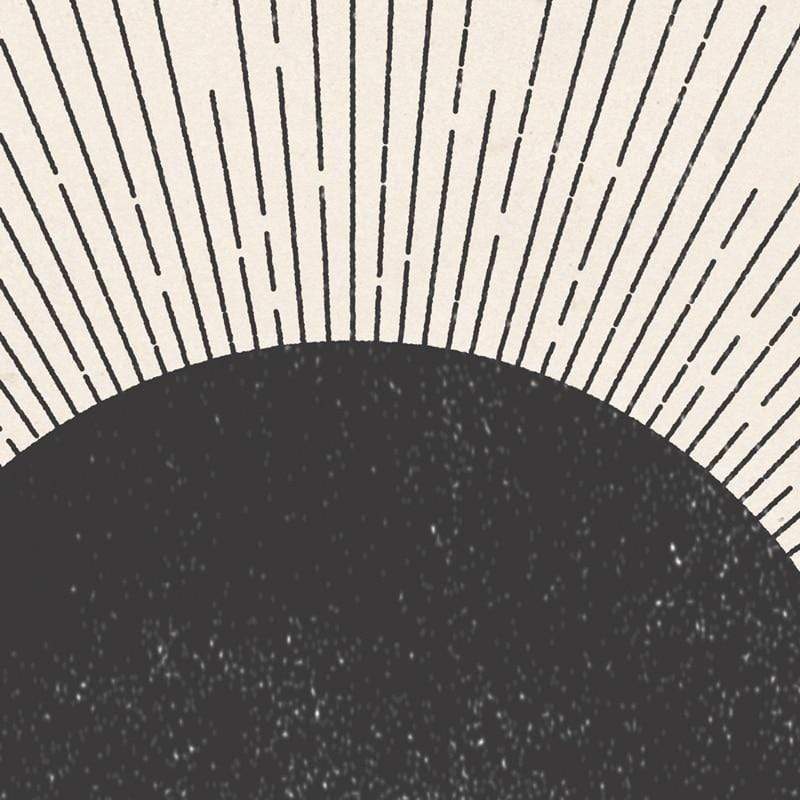 Mid-Century Black Sun Print