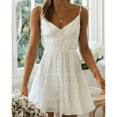 Millie White Boho Mini Dress