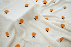 Mini Oranges Embroidered Blanket