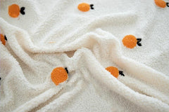 Mini Oranges Embroidered Blanket