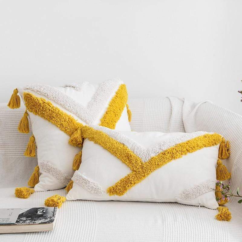 Moroccan Tassel Cushion Cover