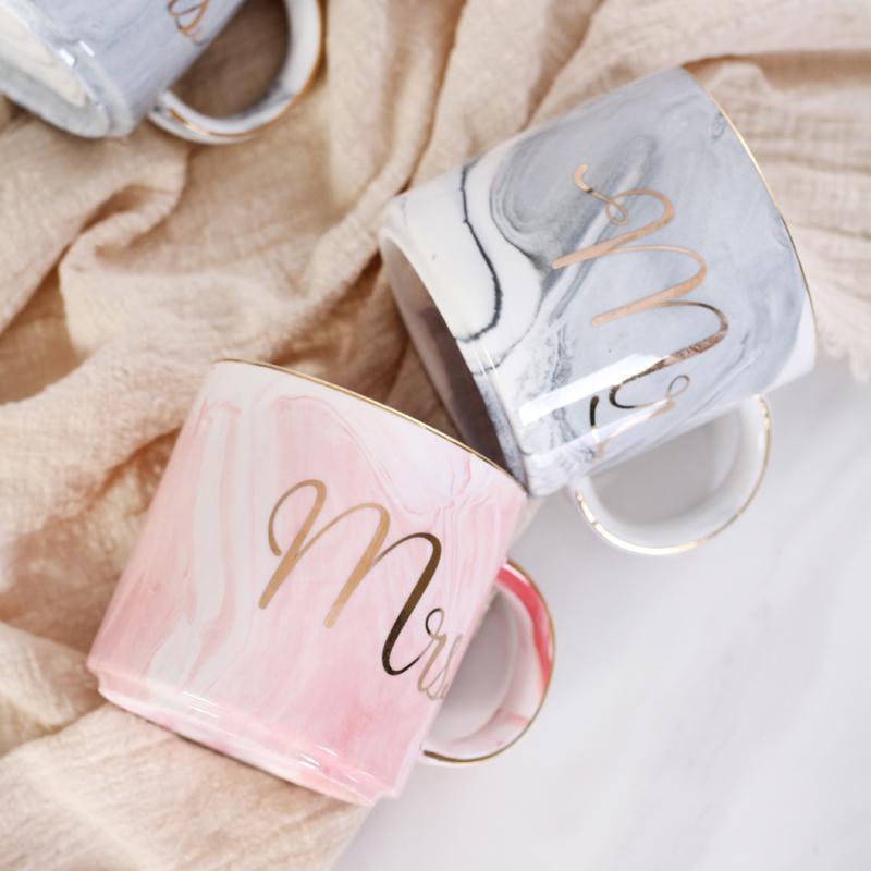 Mr and Mrs Marble Ceramic Mug