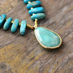 Natural Amazonite Stone Necklace