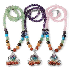 Natural Crystal Stones Yoga Pose Necklace