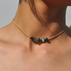 Natural Stone Choker Necklace