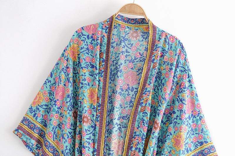 Nina Green Floral Kimono