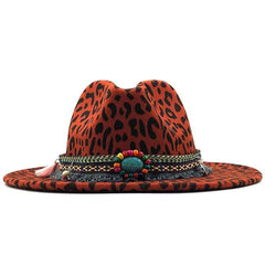 Leopard Print Jazz Hat