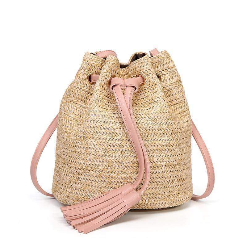 Kensly Straw Bucket Bag