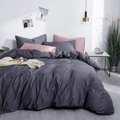 Plain Silky Soft Duvet Cover Set