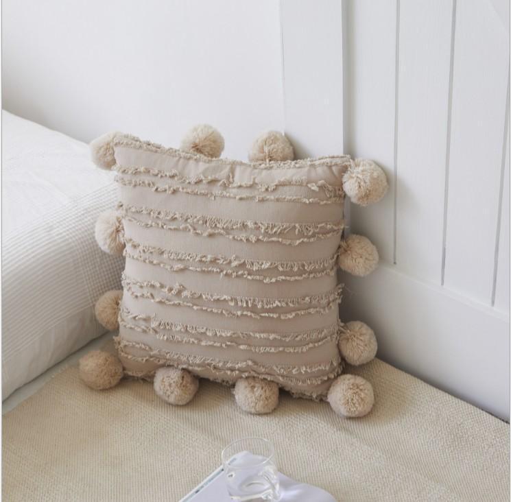 Pom Pom Pillow Cover