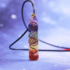 Rainbow Orgonite Chakra Necklace