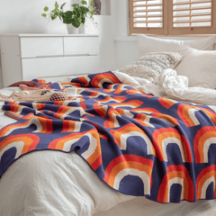 Rainbow Print Throw