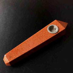 Red Sandstone Crystal Pipe