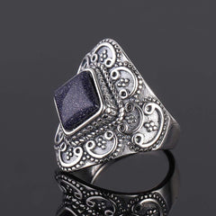 S925 Sterling Silver Natural Stone Ring