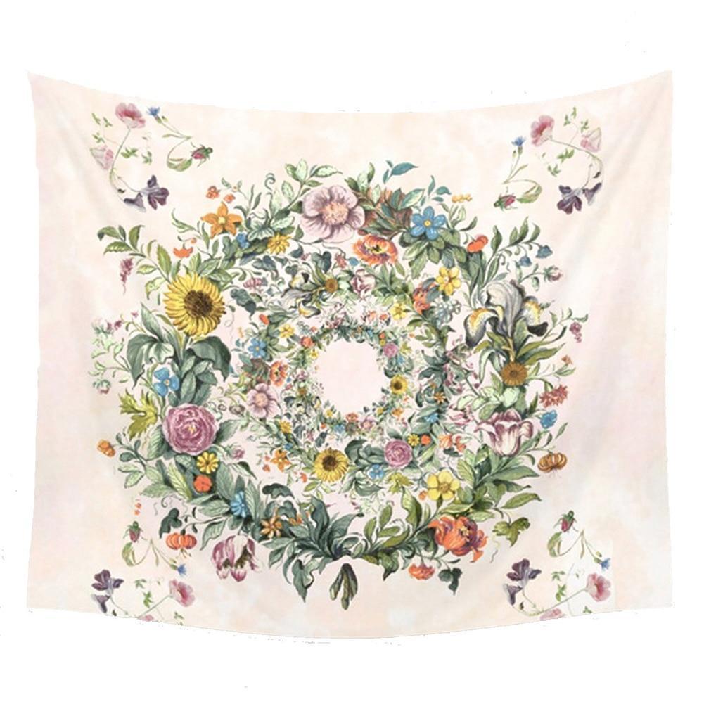 Flowers Wreath Tapestry