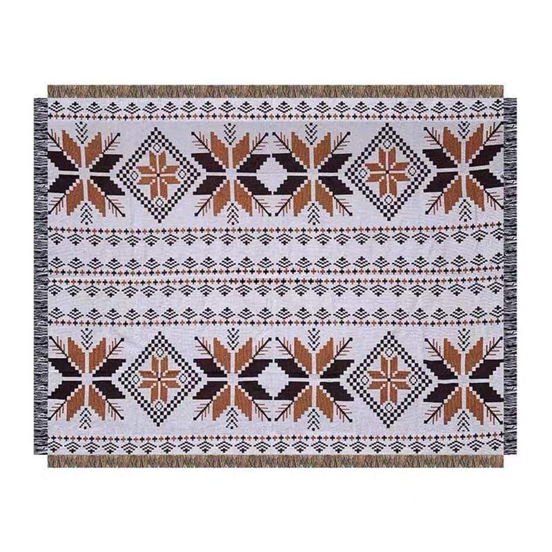 Retro Geometric Pattern Blanket