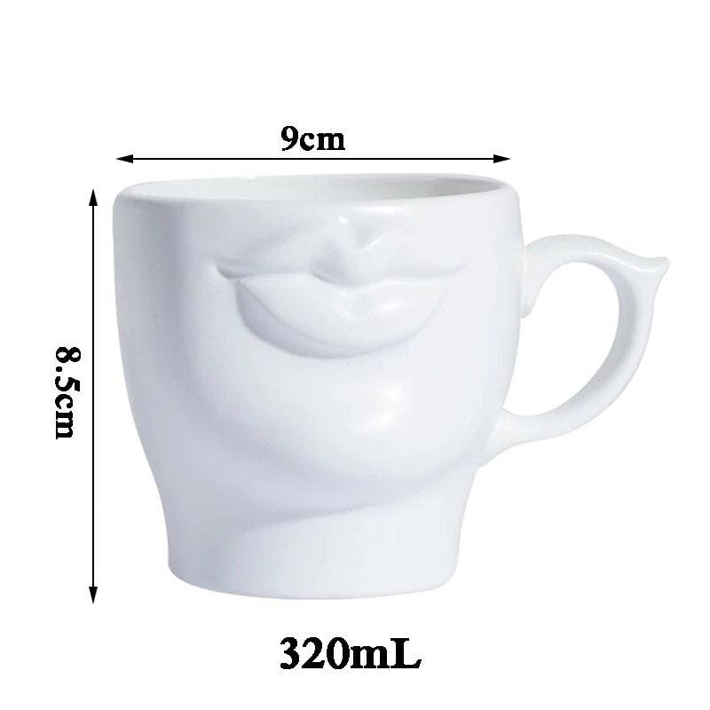 Lips White Ceramic Cup