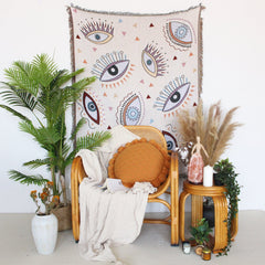 Mystic Evil Eye Throw Blanket