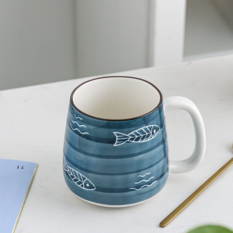 Ocean Hand Painted Ceramic Mug