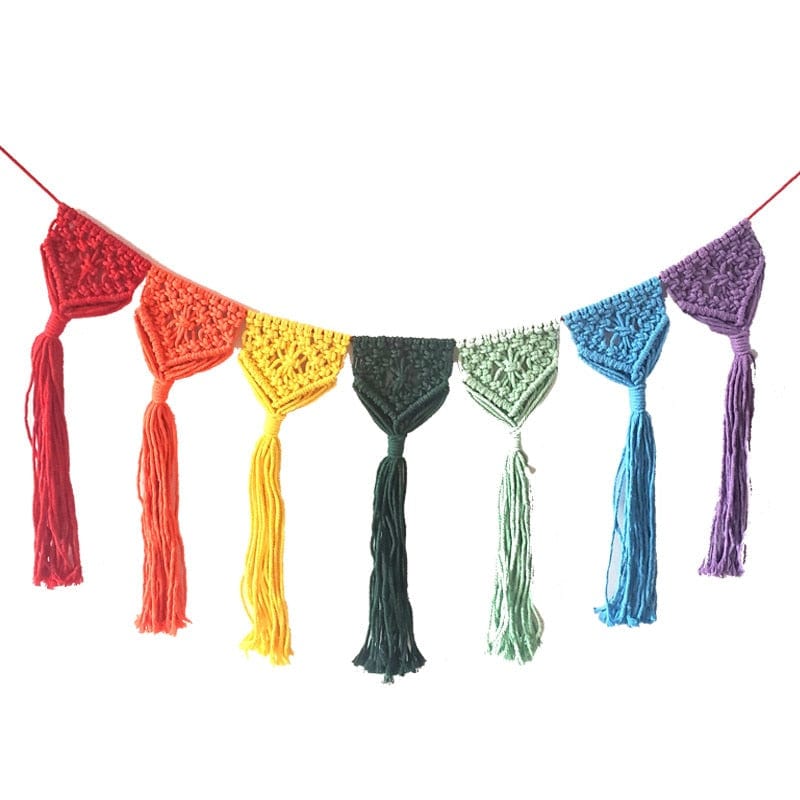 Rainbow Macrame Wall Hanging