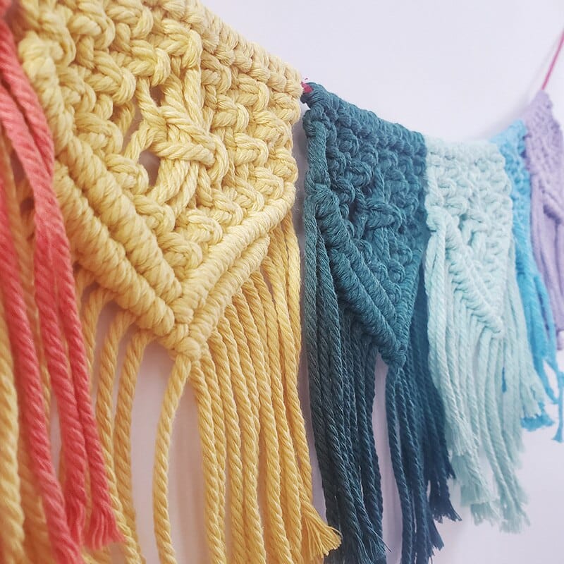 Rainbow Macrame Wall Hanging