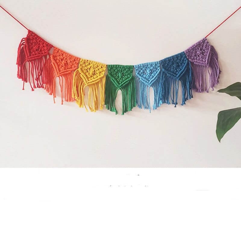 Rainbow Macrame Wall Hanging