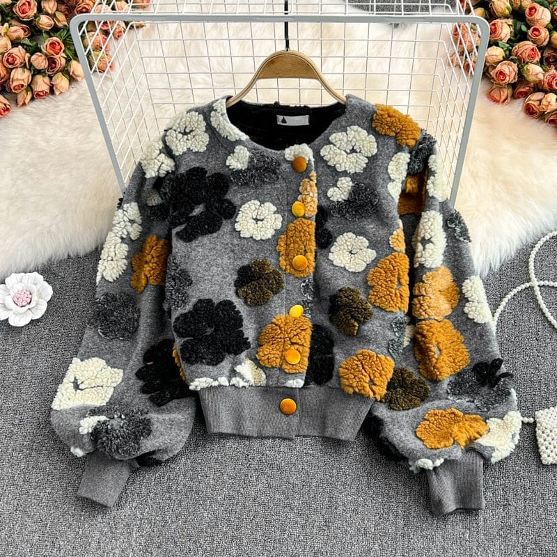 Flower Tufted Sweater