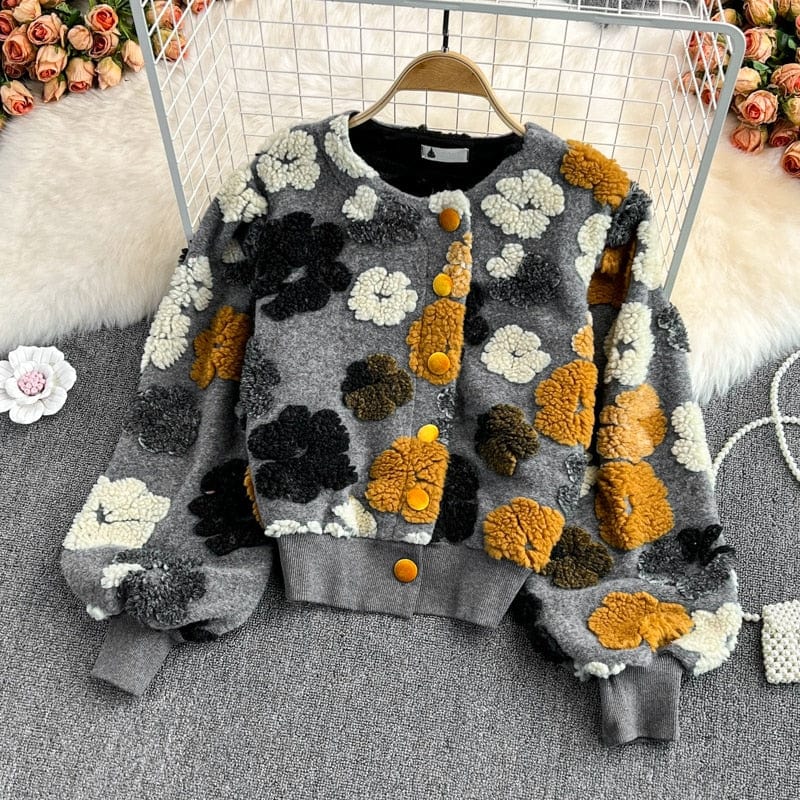 Flower Tufted Sweater