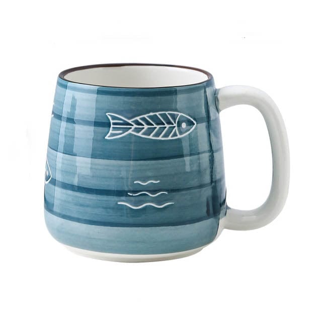 Ocean Hand Painted Ceramic Mug