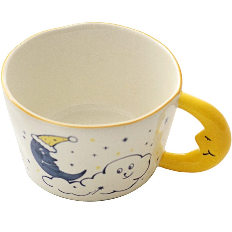 Hand Painted Moon Ceramic Mug