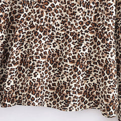 Leopard Print Long Sleeve Blouse