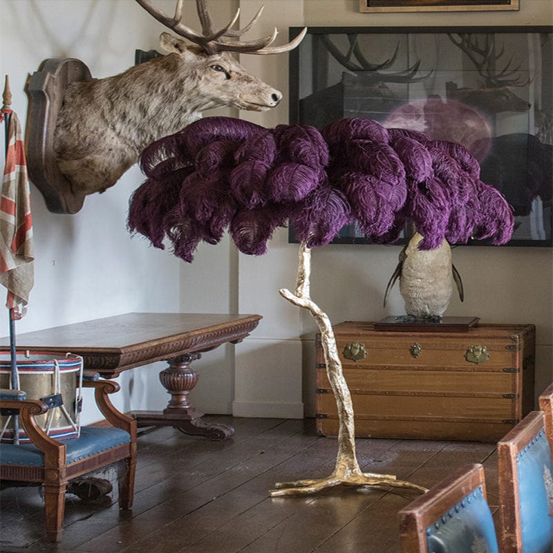 Luxurious Feather Floor Lamp