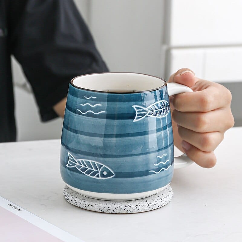 Ocean Hand Painted Ceramic Mug