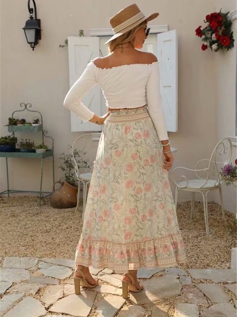 Pastel Garden Symphony Maxi Skirt