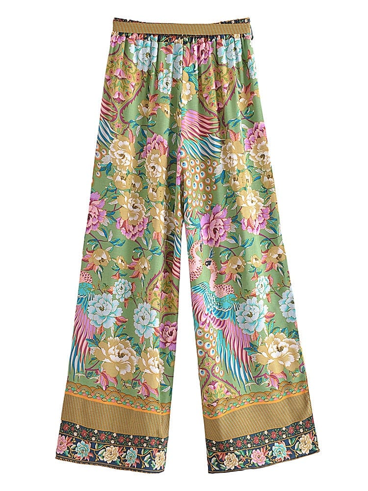 Peacock Dreams Boho Pants